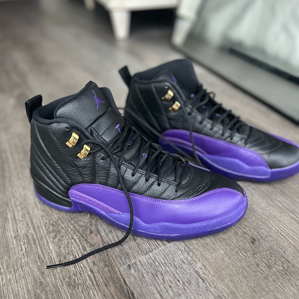 Jordan Black and Purple Sneakers